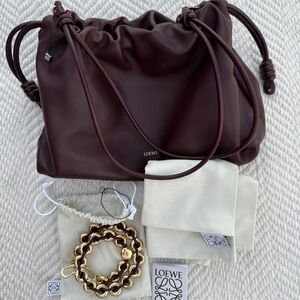 (NEW) Loewe Burgundy Hammock Shoulder Bag